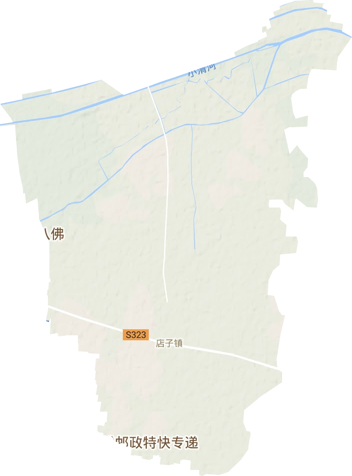店子镇地形地图