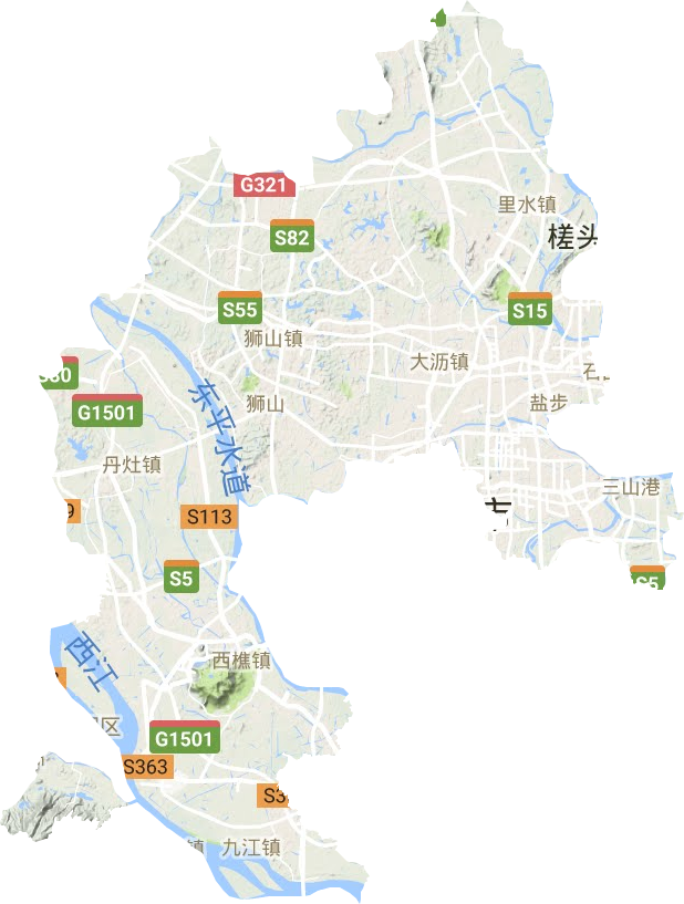 南海区地形地图