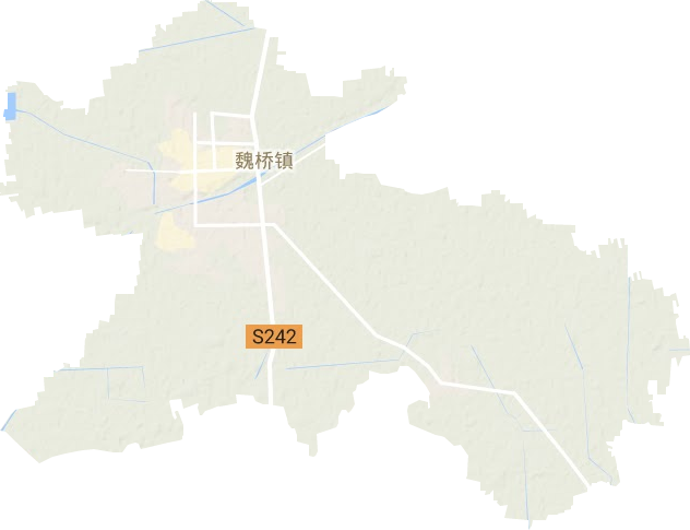 魏桥镇地形地图