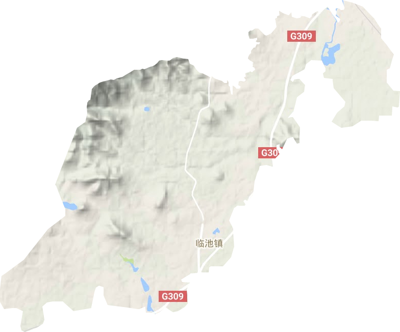 临池镇地形地图