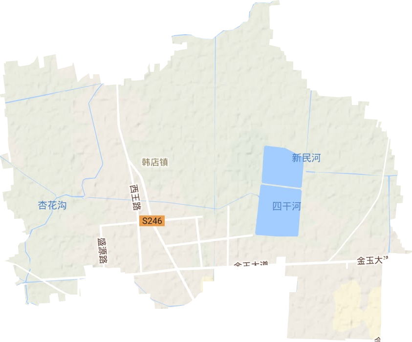 韩店镇地形地图