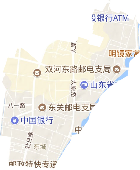 东城街道地形地图