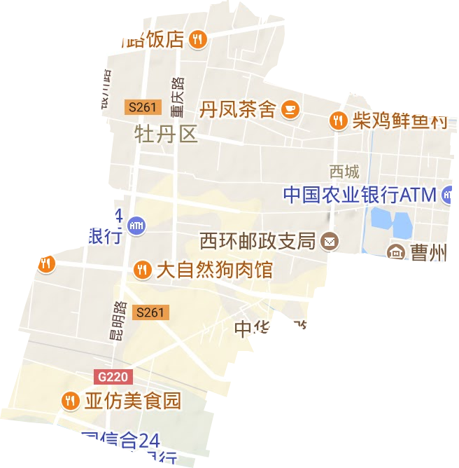 西城街道地形地图