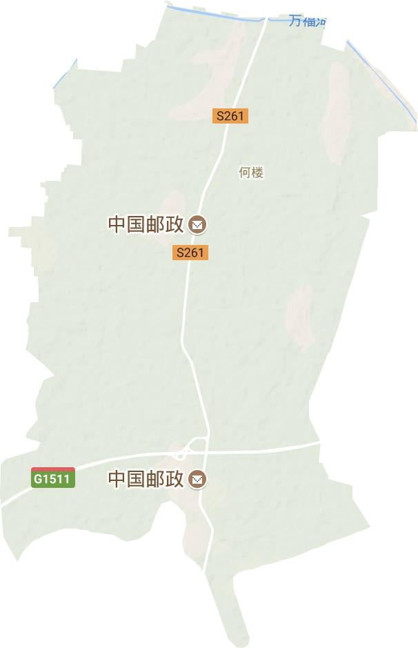 何楼街道地形地图