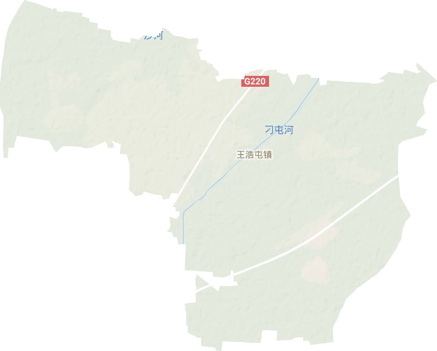王浩屯镇地形地图