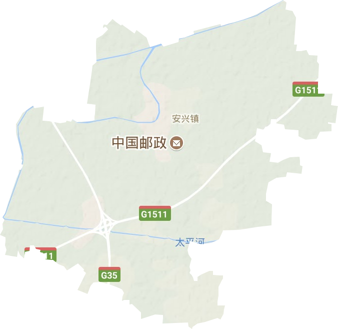 安兴镇地形地图