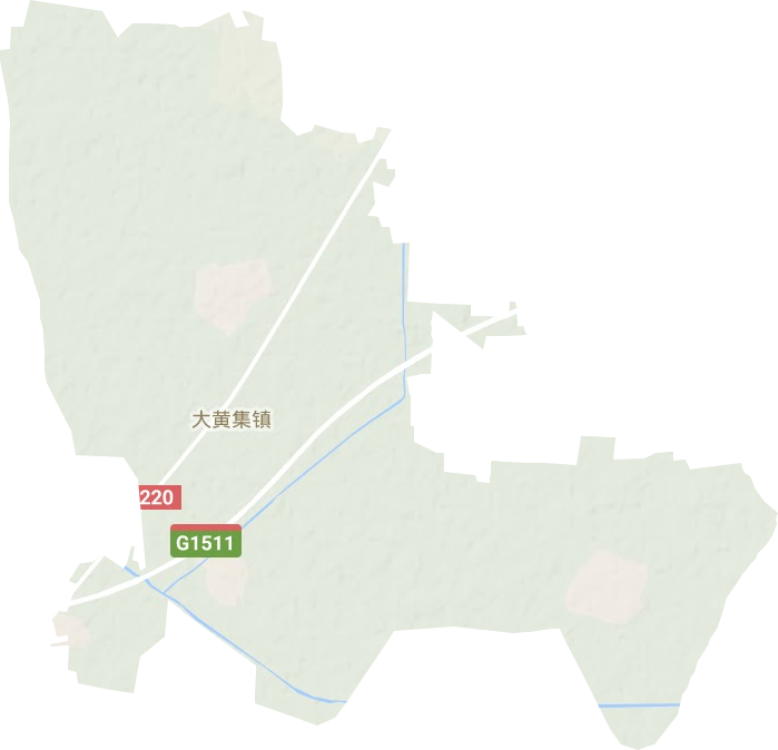 大黄集镇地形地图