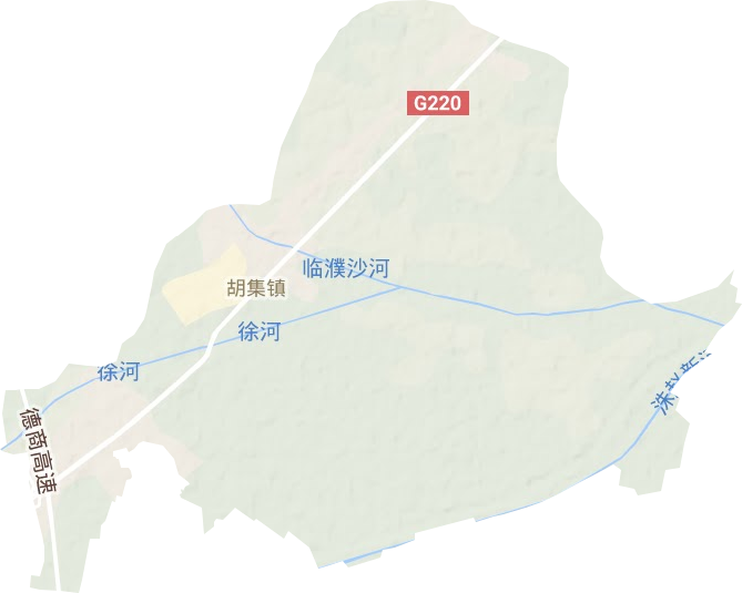 胡集镇地形地图