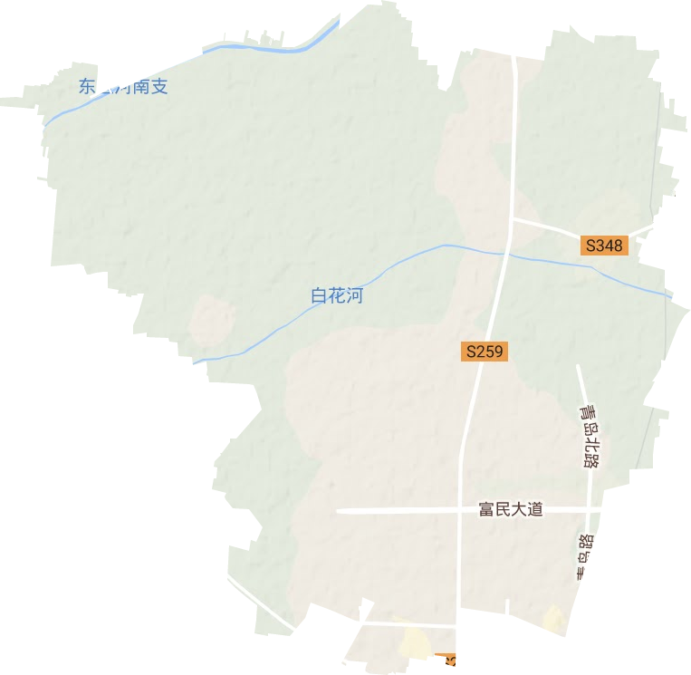 青菏街道地形地图