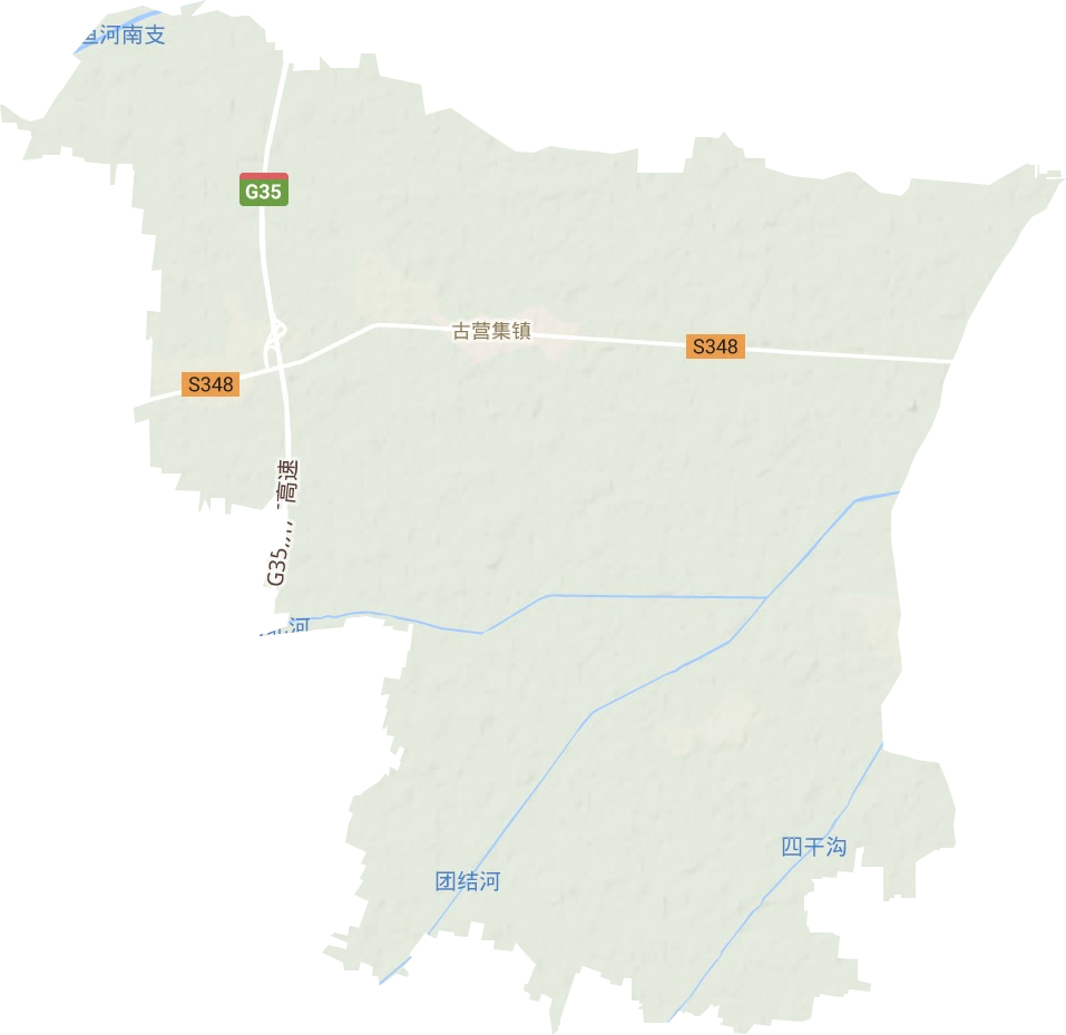 古营集镇地形地图