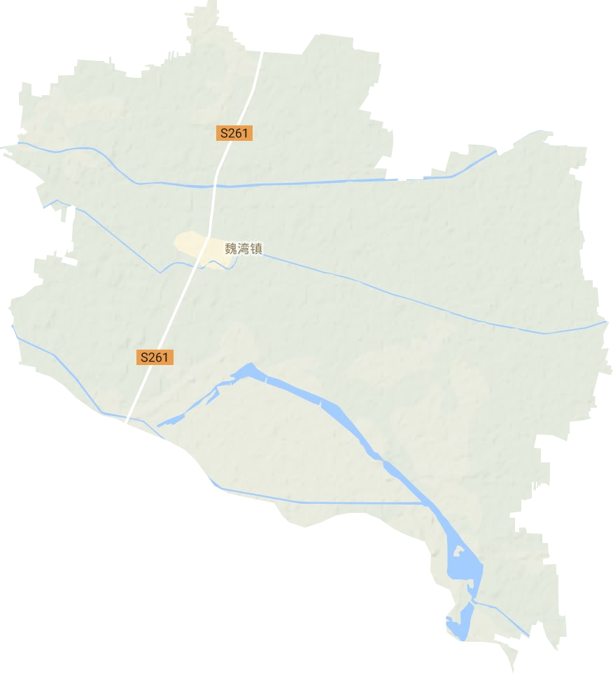 魏湾镇地形地图