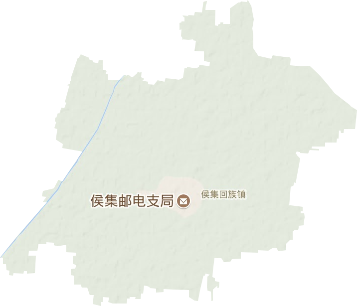 侯集回族镇地形地图
