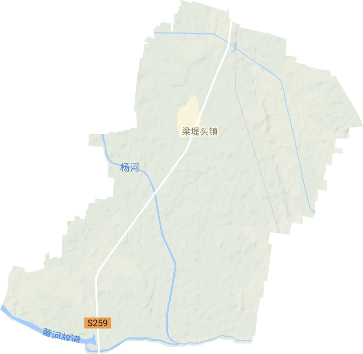 梁堤头镇地形地图