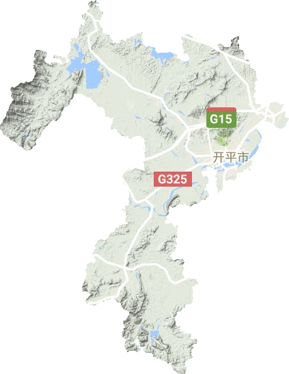 开平市地形地图