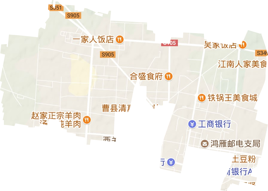 北城街道地形地图