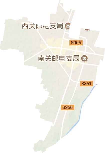 南城街道地形地图