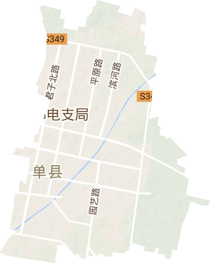 园艺街道地形地图