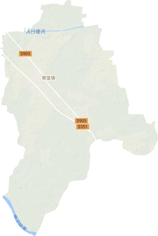蔡堂镇地形地图