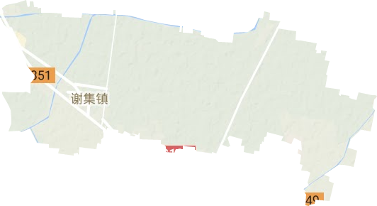 谢集镇地形地图