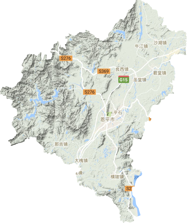 恩平市地形地图