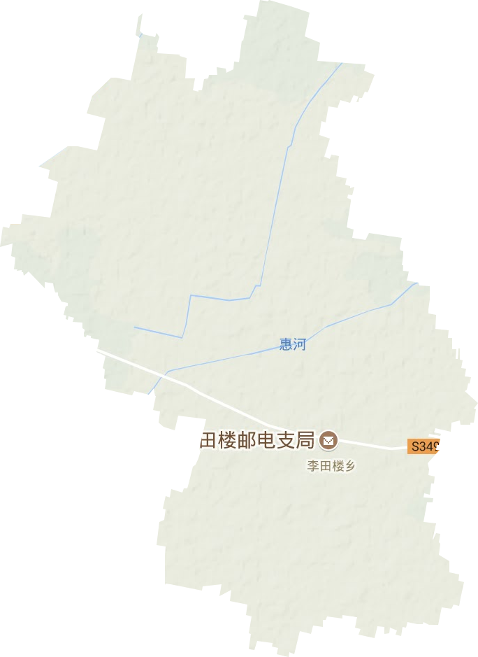 李田楼镇地形地图