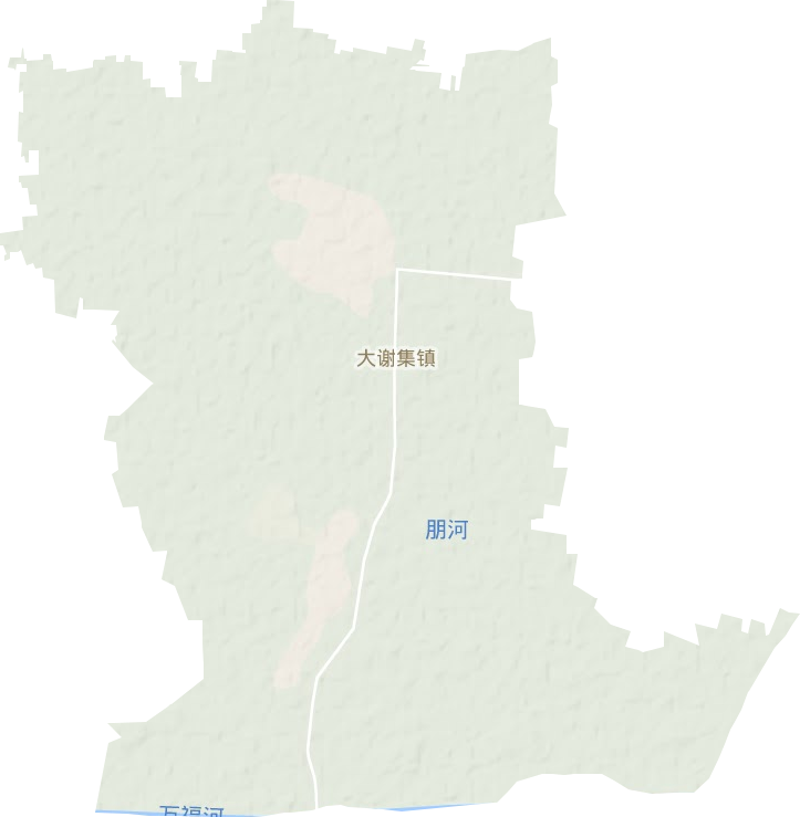 大谢集镇地形地图