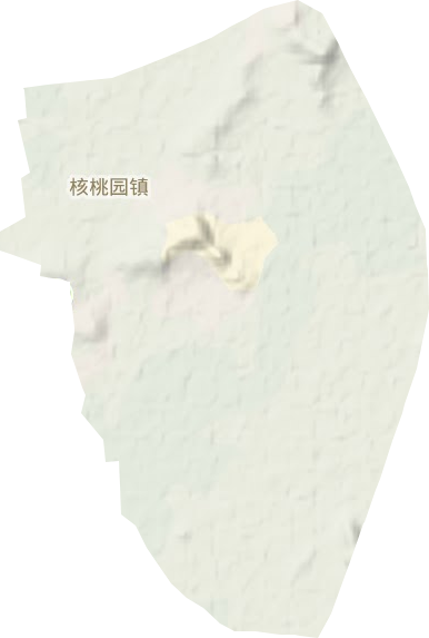 核桃园镇地形地图