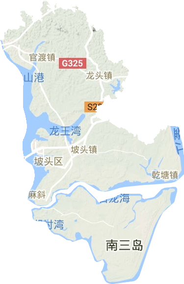 坡头区地形地图