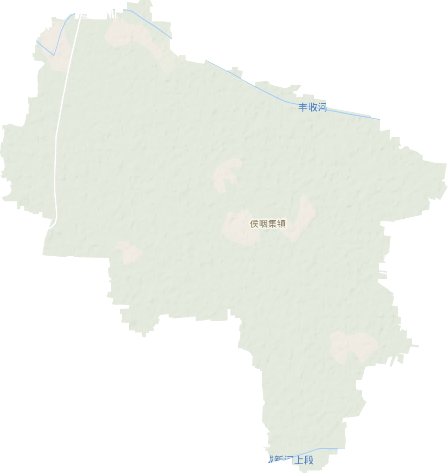 侯咽集镇地形地图
