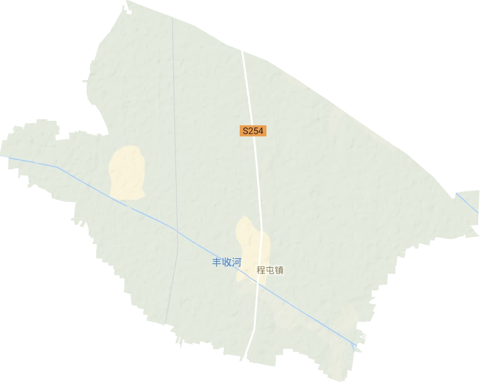 程屯镇地形地图