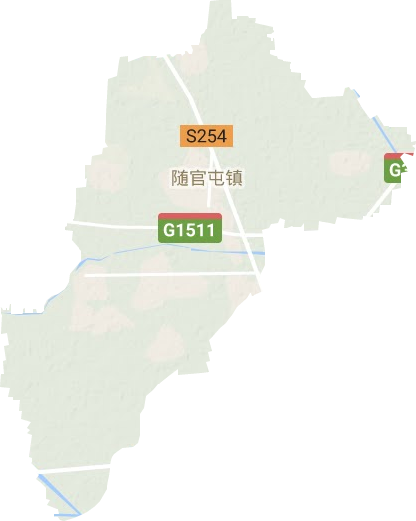 随官屯镇地形地图