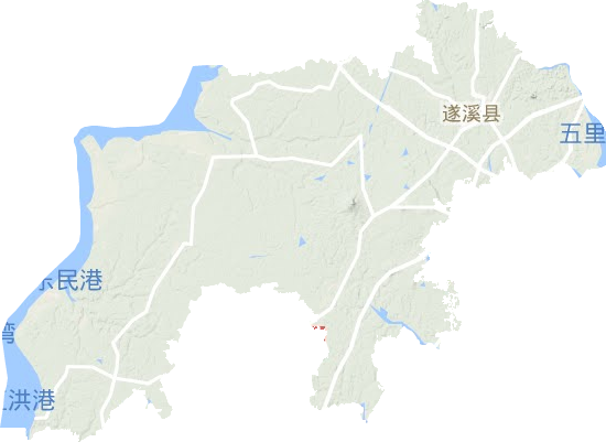 遂溪县地形地图