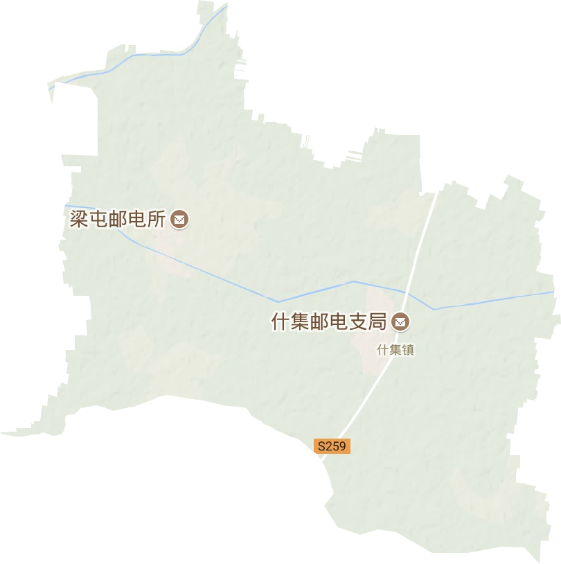 什集镇地形地图