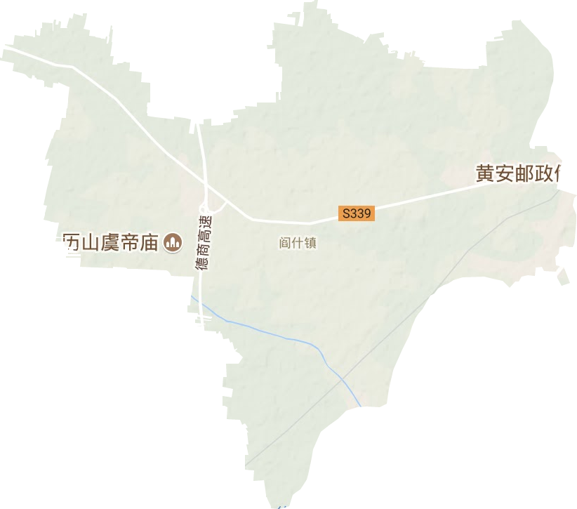 闫什镇地形地图