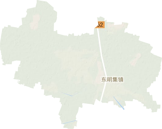 东明集镇地形地图