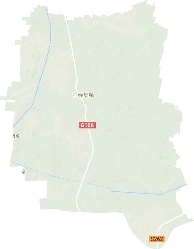 三春集镇地形地图