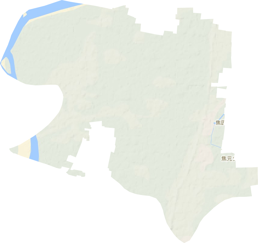 焦园乡地形地图