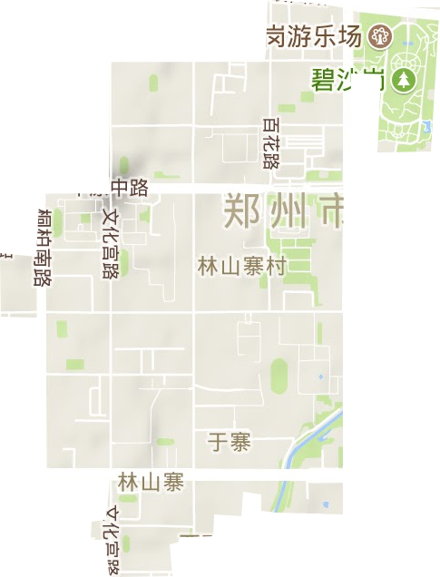 林山寨街道地形地图