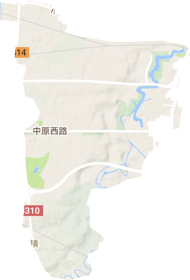 西流湖街道地形地图