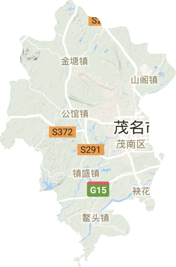 茂南区地形地图