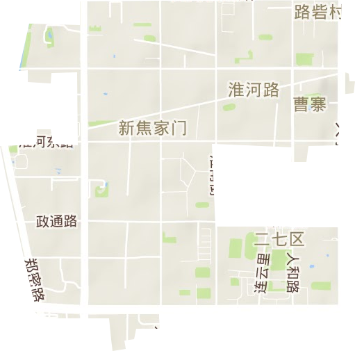 淮河路街道地形地图