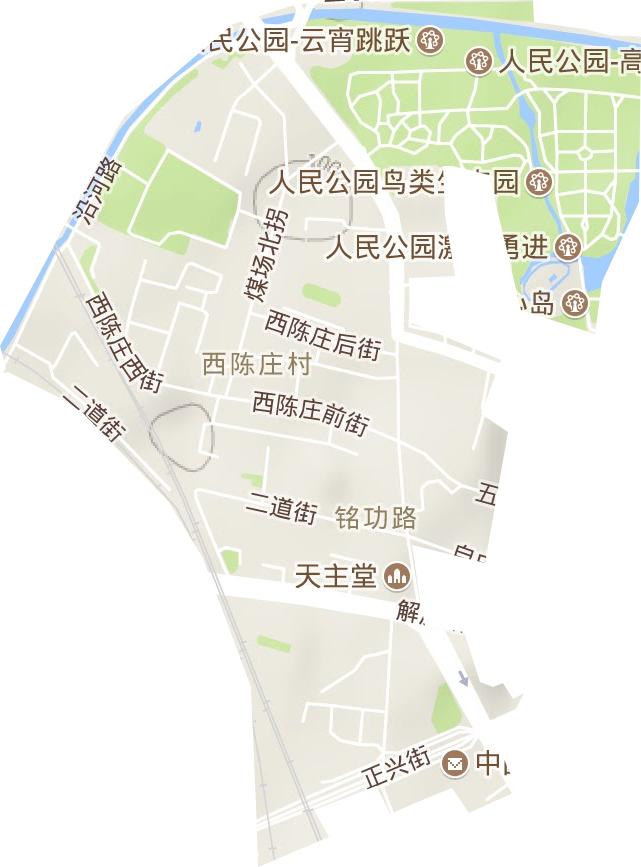 铭功路街道地形地图
