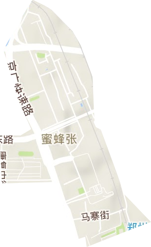 蜜蜂张街道地形地图