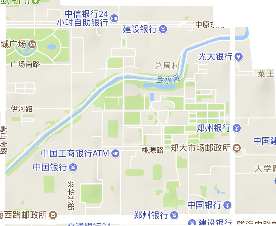 大学路街道地形地图