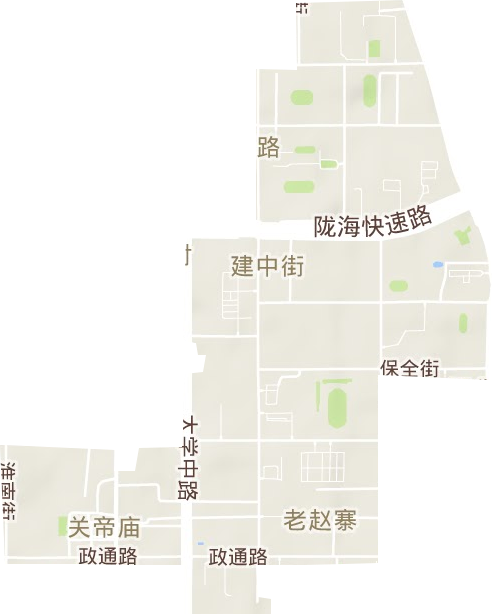 建中街街道地形地图