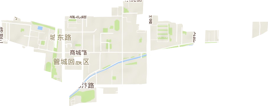 城东路街道地形地图