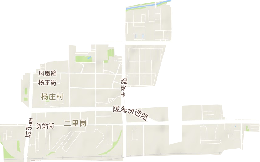 二里岗街道地形地图
