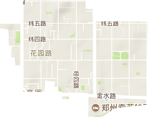 花园路街道地形地图