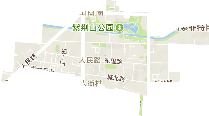 人民路街道地形地图