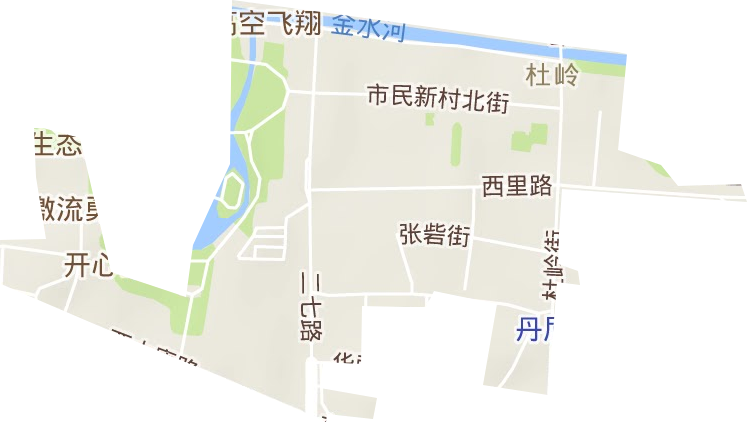 杜岭街道地形地图